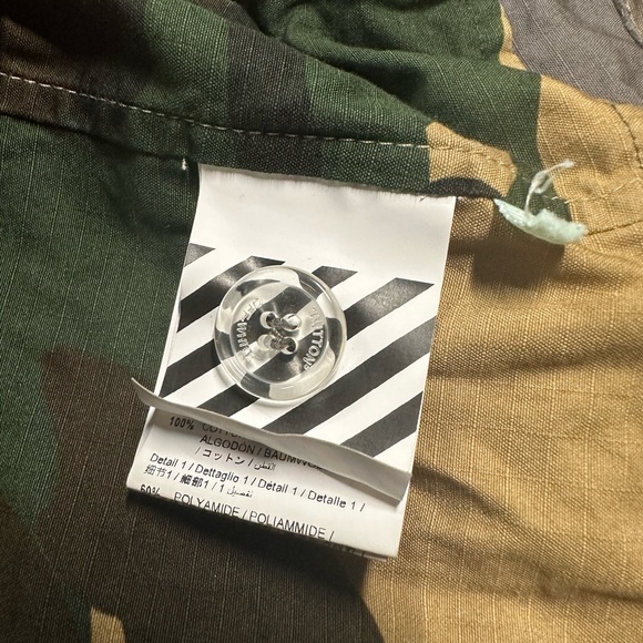 OFF-WHITE RECONSTRUCTED CAMO FIELD JACKET By Virgil Abloh Size Large - Picture 7 of 15